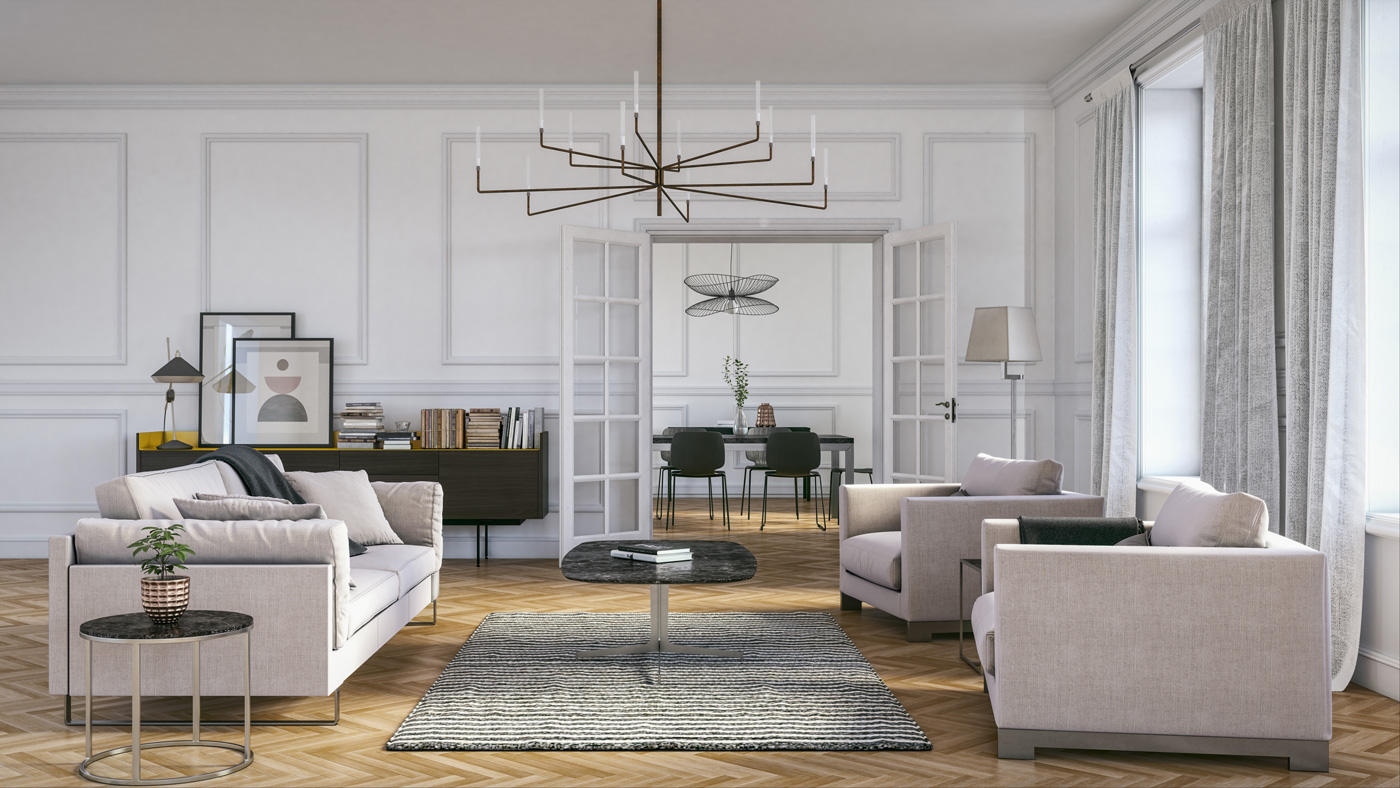 Exklusiv eingerichtete Wohnung